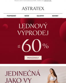 Astratex - Lednový výprodej až −60 % ve všech kategoriích e-shopu.