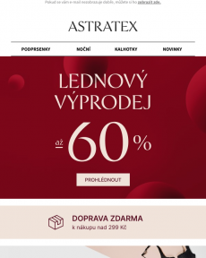 Astratex - Až o 60 % nižší ceny a doprava zdarma.