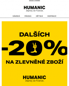 Humanic -20 % na zlevněné zboží! ️
