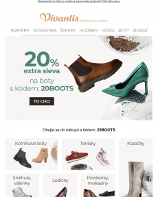 Vivantis.cz - Extra sleva 20 % na boty  Obujte se do nového roku stylově