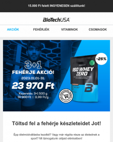 BioTechUSA - Válassz egy Iso Whey Zero fehérjét AJÁNDÉKBA!