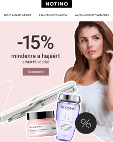 Notino - ️Levágtunk 15%-ot a hajápolási termékek árából