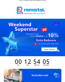 Romstal - Weekend Superstar iti aduce -10% EXTRA