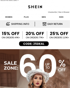 SheIn - SALE ZONE: UP TO 60% OFF
