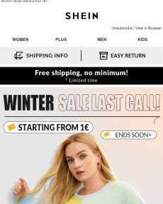 SheIn - Winter Sale LAST call!