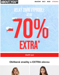 About you - Získej až do -70 % EXTRA