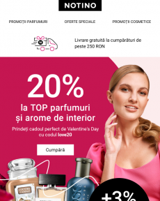 Notino -  Doar în aplicația noastră: 23% reducere la TOP parfumuri și arome de interior.