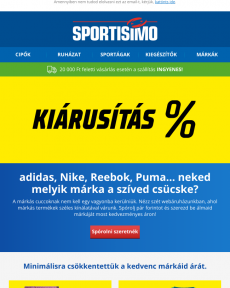 Sportisimo - Csípd el a kedvenc márkádat a kiárusításban – adidas, Nike, Puma…