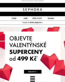 Sephora - Objevte valentýnské superceny od 499 Kč