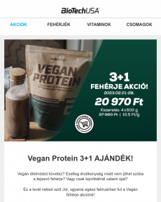 BioTechUSA - Vegan Protein 3+1 AJÁNDÉK