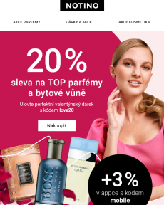 Notino -  Pouze v naší appce: -23 % na TOP parfémy a bytové vůně.