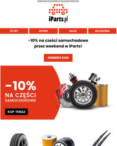 iParts.pl - Odbierz kod na -10% w iParts! Szybka akcja na weekend