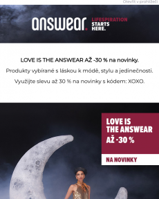 Answear.cz -  Love is the answear až -30 % na novinky