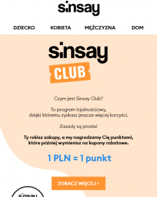 Sinsay - Witamy w Sinsay Club!