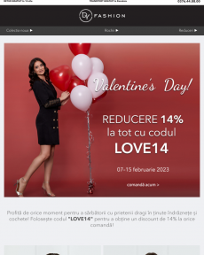 DY Fashion - "LOVE14" e codul tău pentru 14% discount!