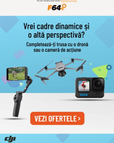 F64 - Să înceapă aventura  Până la 20% REDUCERE la drone și camere de acțiune!