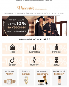Vivantis.cz - EXTRA sleva 10 % na vše  Nakupujte stylově a buďte šik