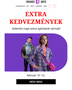 Fashion Days - Extra kedvezmények Valentin-napra