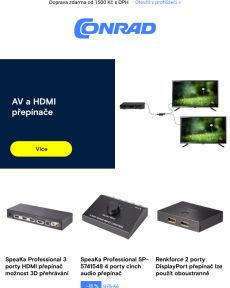 Conrad - Vyberte správný AV, HDMI přepínač či Displayport rozbočovač