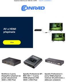 Conrad - Vyberte správný AV, HDMI přepínač či Displayport rozbočovač