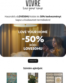 Vivre - Adjon hozzá egy kis eleganciát otthonához a világítótestek kiválasztásával. Alkalmazza a LOVE50HU-et. Love Your Home ️