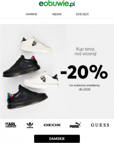 Eobuwie - 20% TANIEJ - sneakersy!