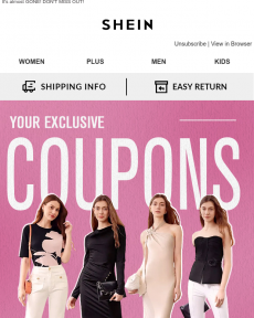 SheIn - Exclusive coupons are waiting!