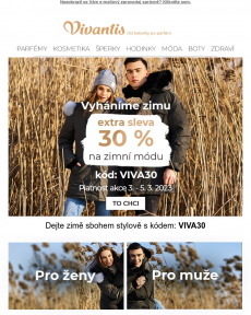 Vivantis.cz - Extra sleva 30 % na zimní kousky  Ulovte ještě co se dá