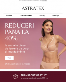 Astratex - Până la −40% la sutiene, chiloți, pijamale și lenjerie pentru bărbați.