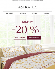 Astratex - NOVINKY −20 %.