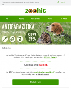 Zoohit.cz - Sbohem, hmyze  25% SLEVA na antiparazitika