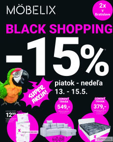 Möbelix -15 % BLACK SHOPPING