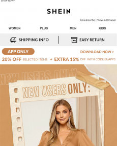 Shein: NEW USERS ONLY: FREE SHIPPING