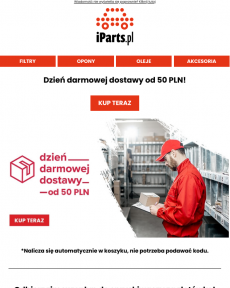 iParts: Dzień darmowej dostawy od 50 PLN!