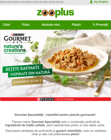 Zooplus: Descoperă sortimentele Gourmet Specialități!