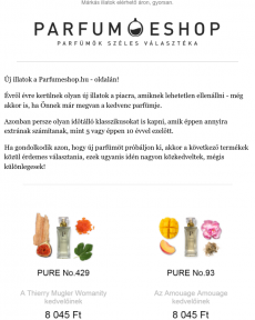 Parfum E-shop - Legeslegújabb Pure parfümök