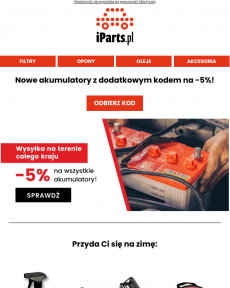 iParts.pl -5% na wszystkie akumulatory w iParts.pl