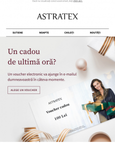 Astratex - Oferiți un voucher cadou și veți avea un Crăciun fără griji.